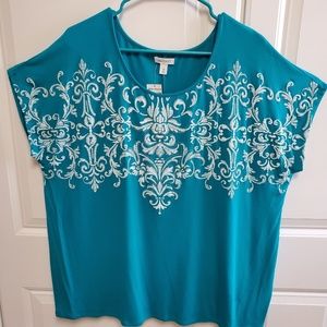 Women's embellished shirt sz 1x NWT